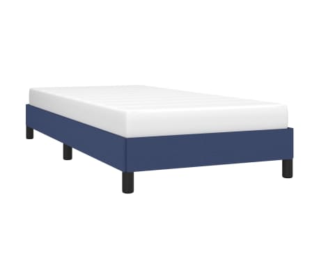 vidaXL Cadre de lit sans matelas bleu 90x200 cm tissu