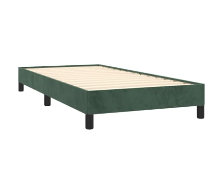 vidaXL Cadre de lit sans matelas vert foncé 90x200 cm velours