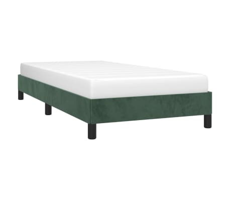 vidaXL Cadre de lit sans matelas vert foncé 90x200 cm velours