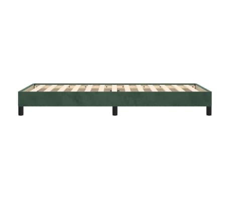 vidaXL Cadre de lit sans matelas vert foncé 90x200 cm velours