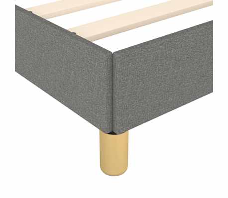 vidaXL Estructura de cama sin colchón tela gris oscuro 90x200 cm