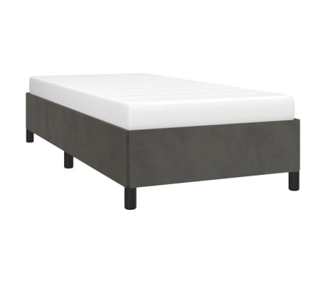 vidaXL Estructura de cama sin colchón terciopelo gris oscuro 80x200 cm