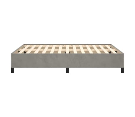 vidaXL Estructura de cama sin colchón terciopelo gris claro 140x200 cm