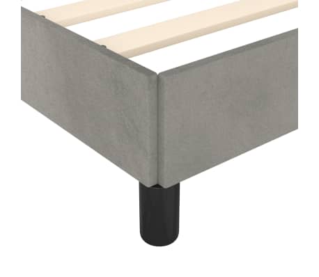 vidaXL Estructura de cama sin colchón terciopelo gris claro 140x200 cm