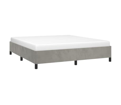 vidaXL Estructura de cama sin colchón terciopelo gris claro 160x200 cm