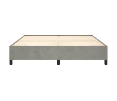 vidaXL Estructura de cama sin colchón terciopelo gris claro 160x200 cm