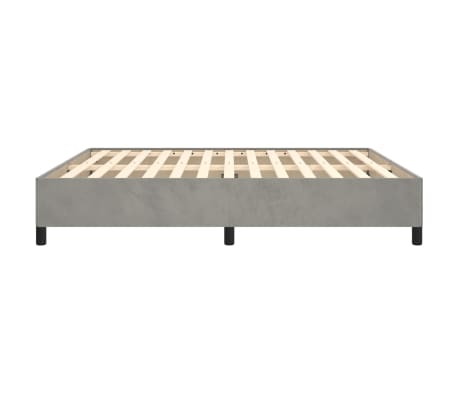 vidaXL Estructura de cama sin colchón terciopelo gris claro 160x200 cm