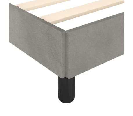 vidaXL Estructura de cama sin colchón terciopelo gris claro 160x200 cm