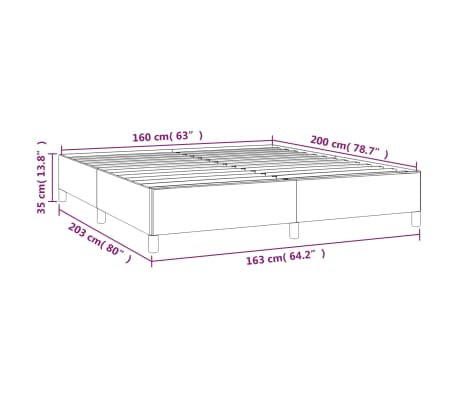 vidaXL Estructura de cama sin colchón terciopelo gris claro 160x200 cm