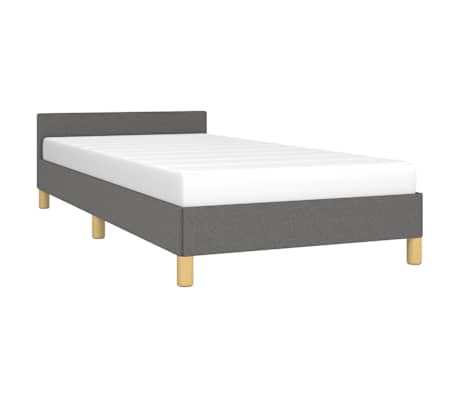 vidaXL Estructura de cama sin colchón tela gris oscuro 80x200 cm