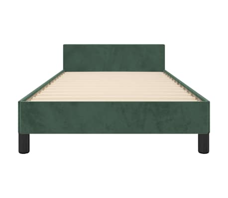 vidaXL Cadre de lit sans matelas vert foncé 100x200 cm velours
