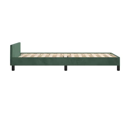 vidaXL Cadre de lit sans matelas vert foncé 100x200 cm velours