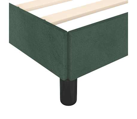 vidaXL Cadre de lit sans matelas vert foncé 100x200 cm velours