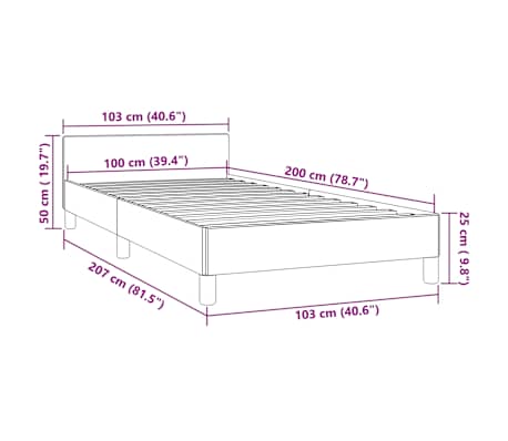 vidaXL Cadre de lit sans matelas vert foncé 100x200 cm velours