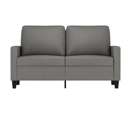 vidaXL Canapé 2 places Tissu gris foncé 120 cm