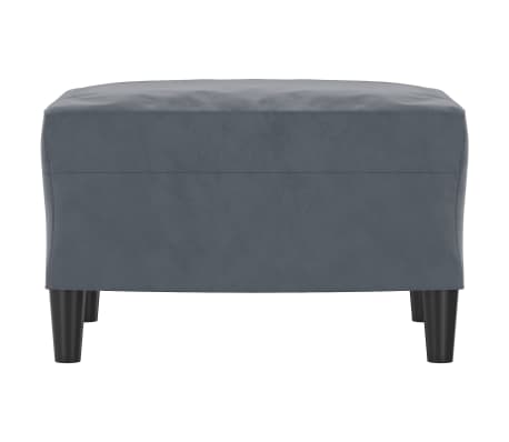 vidaXL Reposapiés de terciopelo gris oscuro 60x50x41 cm