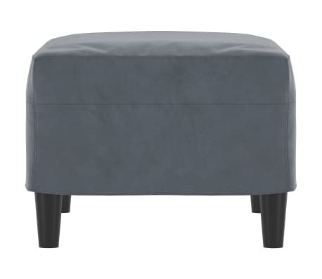 vidaXL Reposapiés de terciopelo gris oscuro 60x50x41 cm