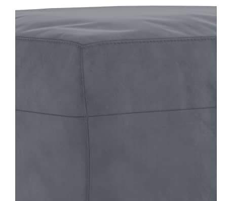 vidaXL Reposapiés de terciopelo gris oscuro 60x50x41 cm