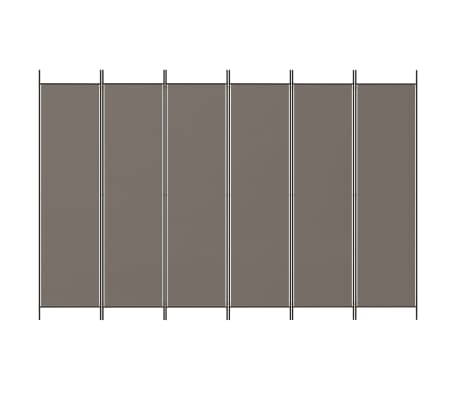 vidaXL Biombo divisor de 6 paneles de tela gris antracita 300x200 cm