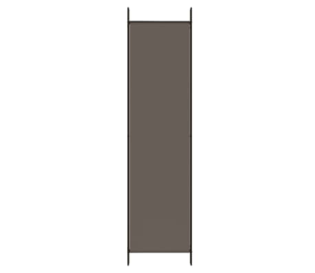 vidaXL Biombo divisor de 6 paneles de tela gris antracita 300x200 cm