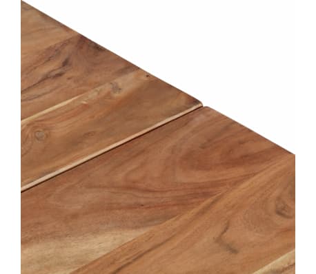 vidaXL Mesa de centro acero inoxidable plateado y madera maciza acacia