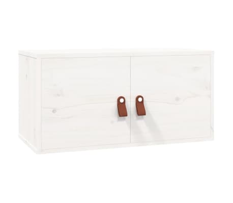 vidaXL Armoires murales 2 unités Bois de pin blanc massif 60x30x30 cm