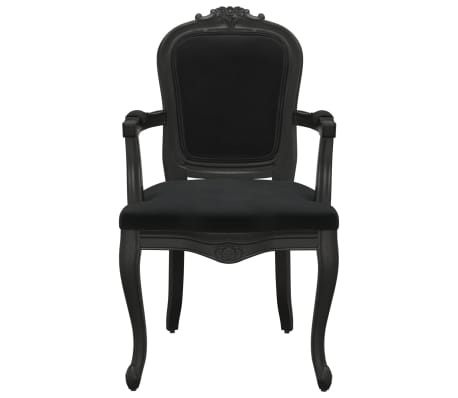 vidaXL Chaise de salle à manger Velours noir 62x59,5x100,5 cm