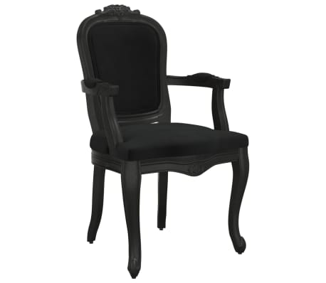 vidaXL Lot de 2 chaises de salle à manger Velours noir 62x59,5x100,5 cm