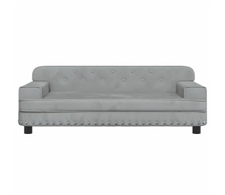 vidaXL Cama para perros de terciopelo gris claro 90x53x30 cm