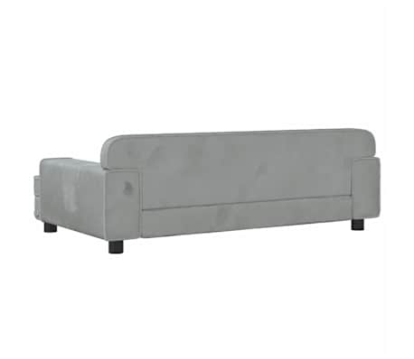 vidaXL Cama para perros de terciopelo gris claro 90x53x30 cm