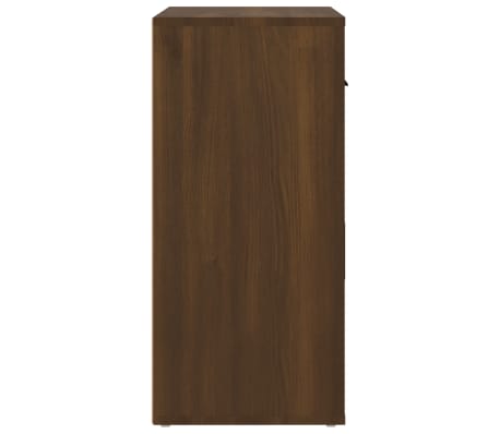 vidaXL Aparador de madera contrachapada marrón roble 80x33x70 cm