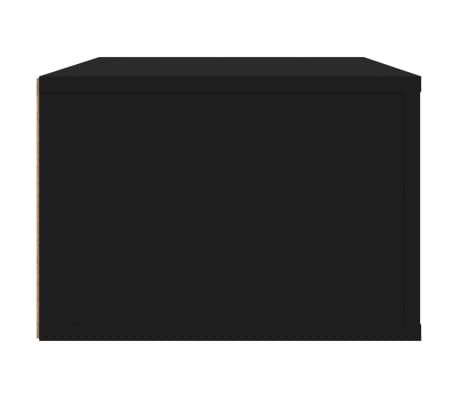vidaXL Mueble de TV colgante madera contrachapada negro 80x36x25 cm