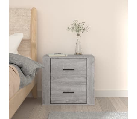 vidaXL Table de chevet murale Sonoma gris 50x36x47 cm