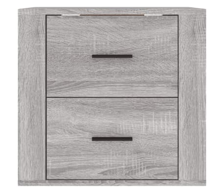 vidaXL Table de chevet murale Sonoma gris 50x36x47 cm