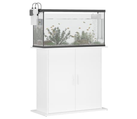 vidaXL Soporte para acuario madera de ingeniería blanco 81x36x73 cm