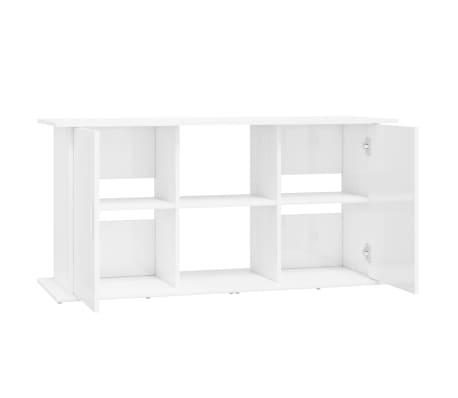 vidaXL Soporte de acuario madera ingeniería blanco brillo 121x41x58 cm
