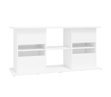 vidaXL Soporte de acuario madera ingeniería blanco brillo 121x41x58 cm