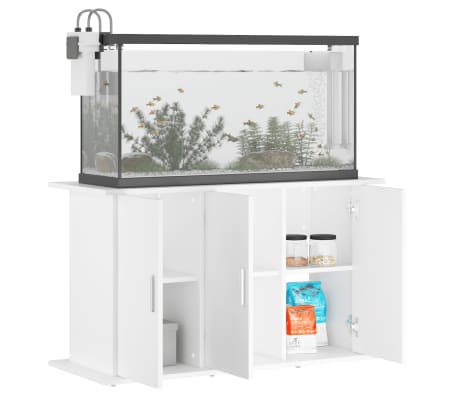 vidaXL Soporte para acuario madera de ingeniería blanco 101x41x58 cm