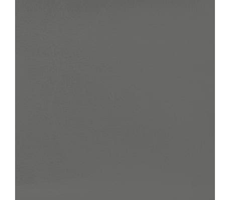 vidaXL Sillón con taburete cuero sintético gris