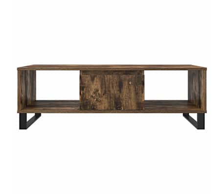 vidaXL Mesa de centro madera de ingeniería roble ahumado 104x60x35 cm