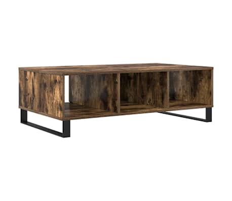 vidaXL Mesa de centro madera de ingeniería roble ahumado 104x60x35 cm