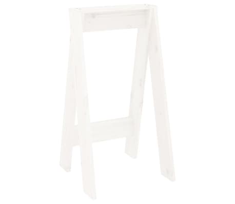 vidaXL Taburetes 2 unidades madera maciza de pino blanco 40x40x75 cm
