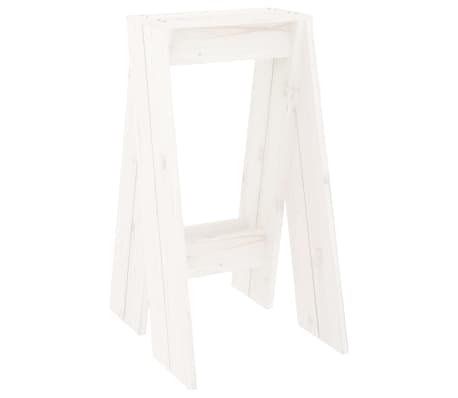 vidaXL Taburetes 2 unidades madera maciza de pino blanco 40x40x75 cm