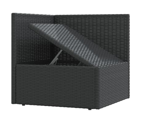 vidaXL Set de muebles de jardín 2 pzas y cojines ratán sintético negro
