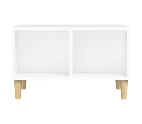 vidaXL Mesa de centro madera contrachapada blanco 60x50x36,5 cm