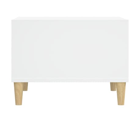 vidaXL Mesa de centro madera contrachapada blanco 60x50x36,5 cm