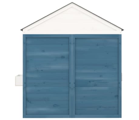 vidaXL Casa de juegos con puerta con cierre y macetas madera abeto