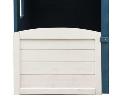 vidaXL Casa de juegos con puerta con cierre y macetas madera abeto