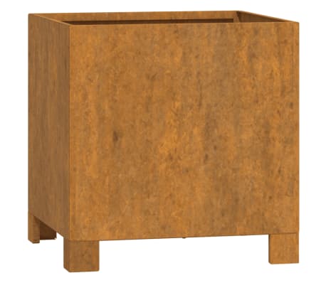 vidaXL Jardineras con patas 2 uds acero corten oxidado 32x30x33 cm