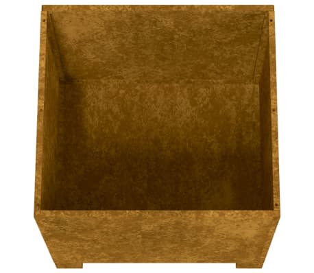 vidaXL Jardineras con patas 2 uds acero corten oxidado 32x30x33 cm